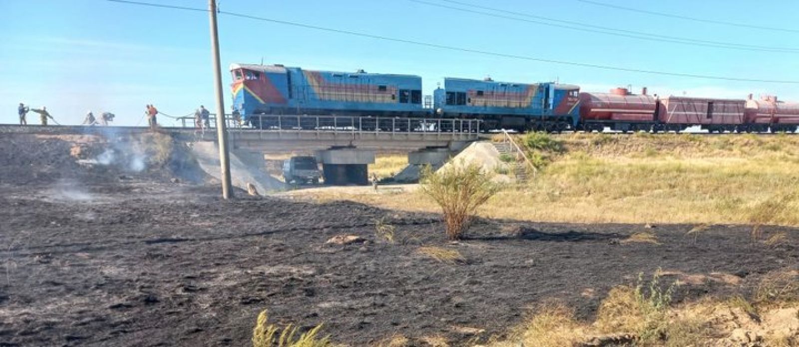 Ақтөбедегі өрттің кесірінен пойыздар 3 сағат кешігуге мәжбүр болды