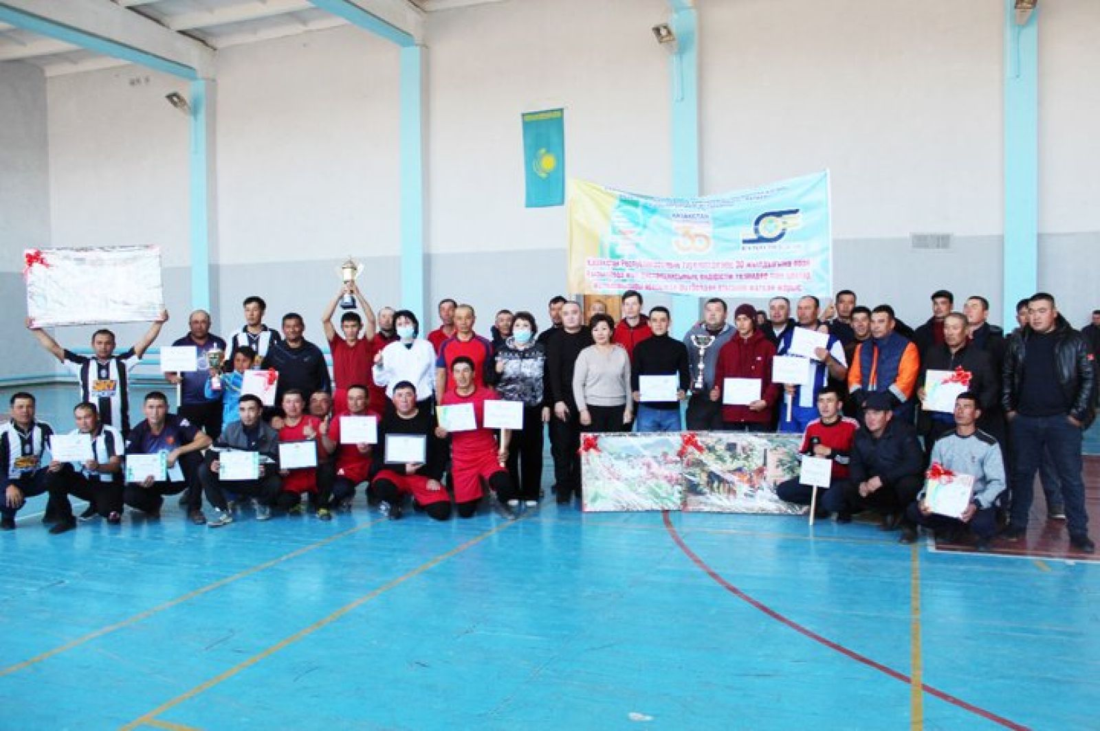 Шиелі станциясындағы 4-өндірістік телім жолшылары шағын футбол жарысында жеңіске жетті
