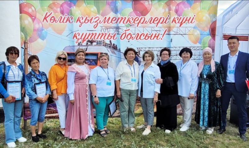 На станции Октябрьская отпраздновали 25-летие ҚТЖ и 30-летие Профсоюза