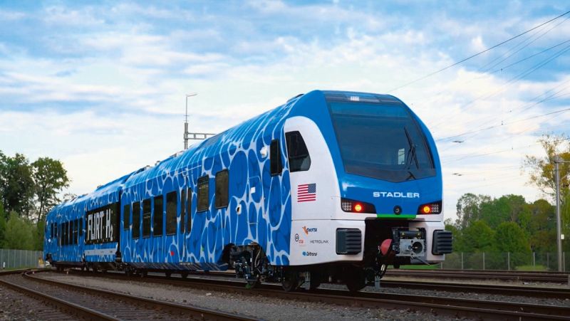 Швейцарская компания Stadler создала первый поезд на водородном топливе для США