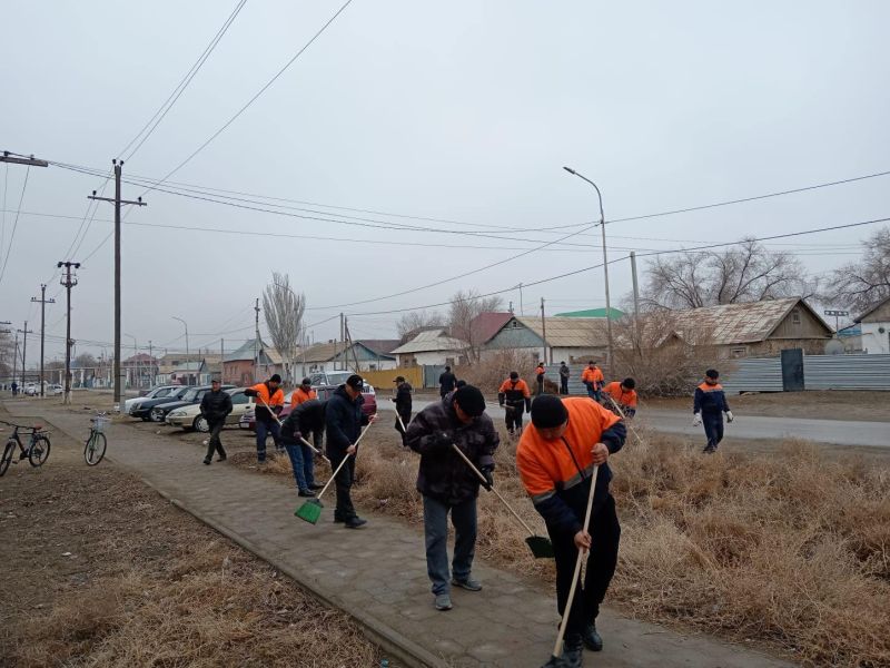 Қазалы теміржолшылары сенбілік өткізді