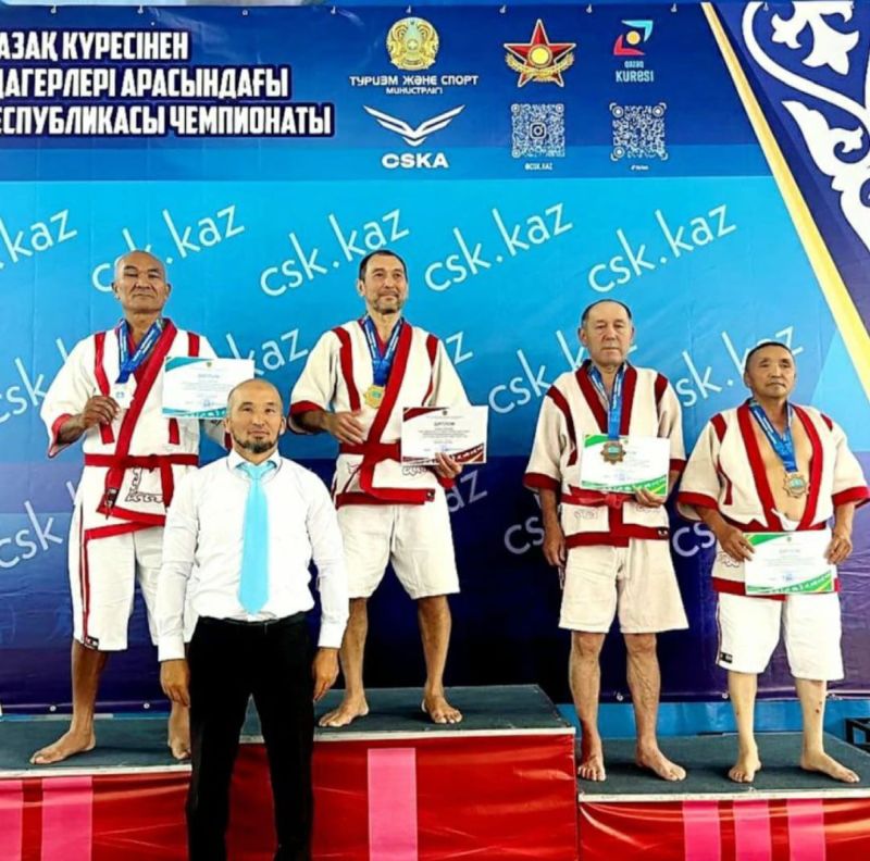 Железнодорожник из Атбасара стал призером чемпионата по қазақ күресі
