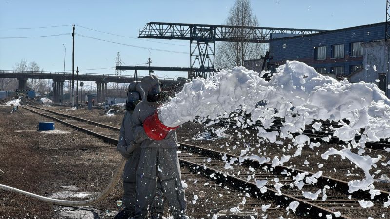 Условную утечку жидкого аммиака устранили на станции Осекемен-1