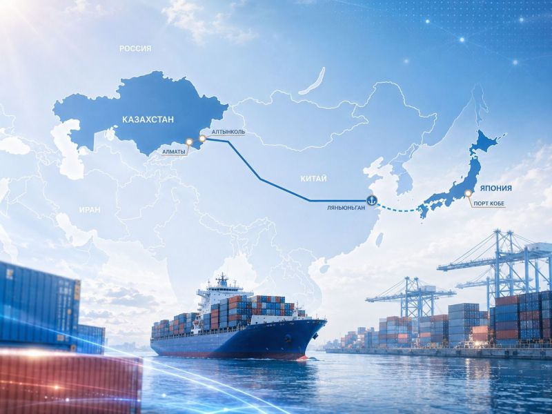 КТЖ Express организовало мультимодальную перевозку химической продукции из Японии в Казахстан