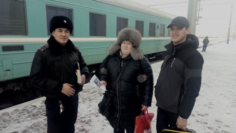 Встреча с пассажирами станции Павлодар