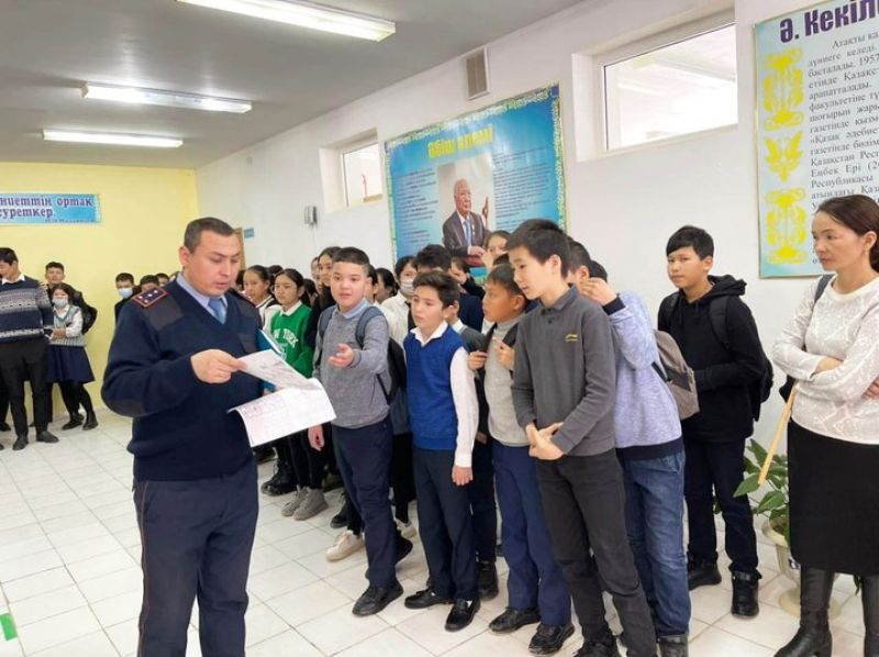 Тәртіп сақшылары «Өтес» мектебінде кездесу өткізді