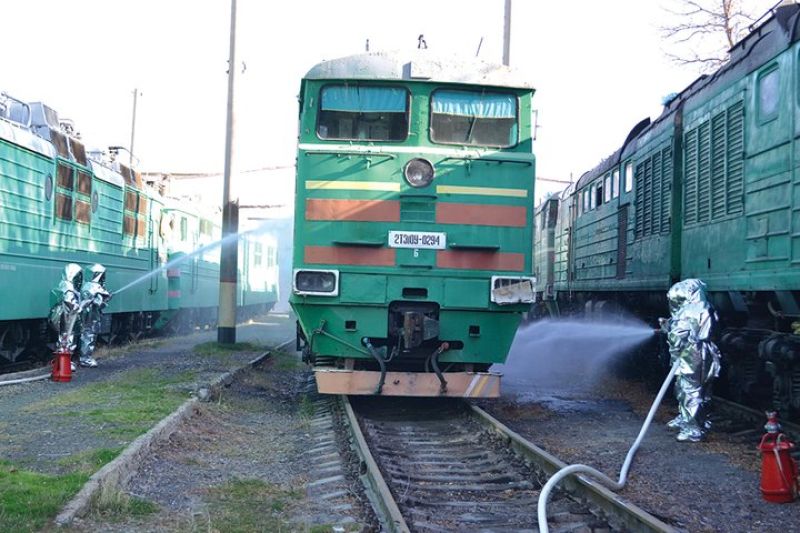 Тепловоздан...  өрт шықты