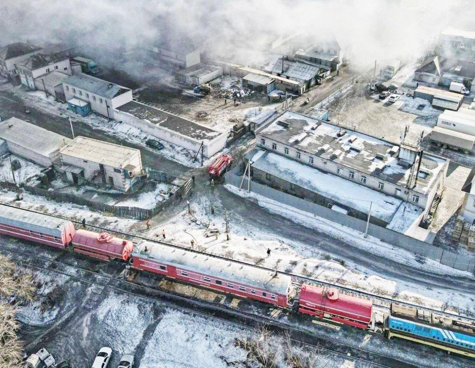 Семейде болған алапат өртке өрт сөндіру пойызы тартылды