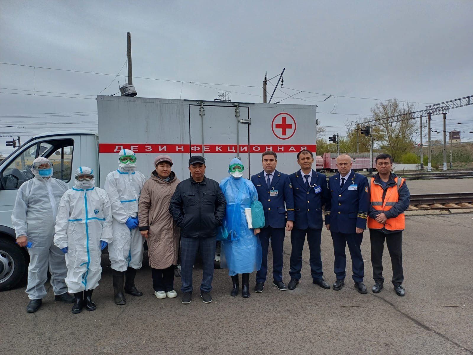 Тренировочное противоэпидемическое учение провели в пассажирском поезде «Туркестан – Павлодар»