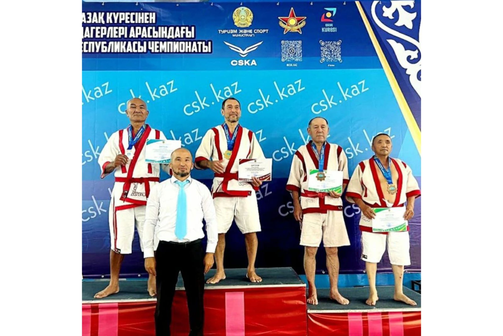Железнодорожник из Атбасара стал призером чемпионата по қазақ күресі