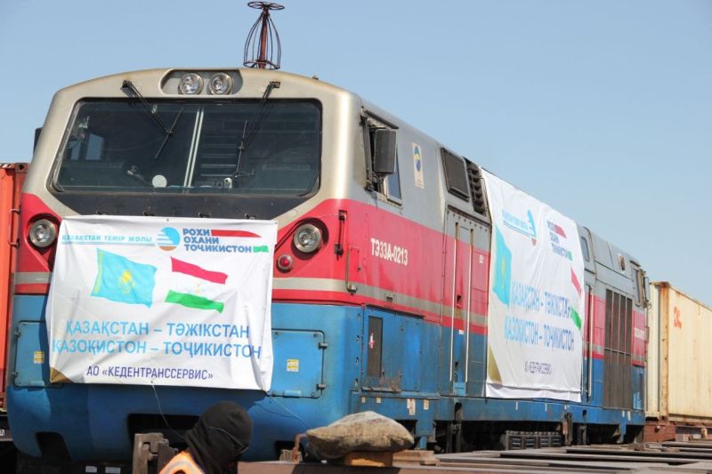 АО «Кедентранссервис» организована отправка поезда с экспортными грузами в Таджикистан