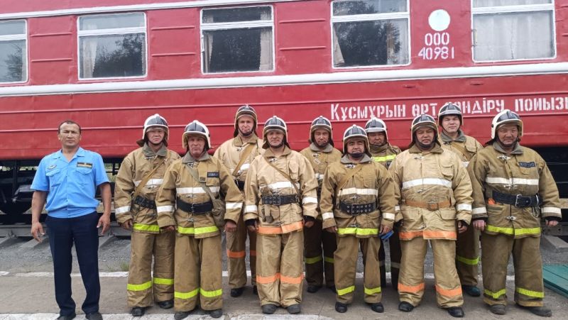 Пожарный поезд станции Кушмурун отметил 85-летний юбилей