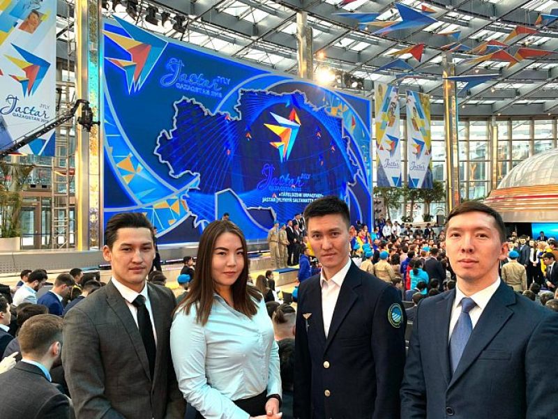 Молодые железнодорожники приняли участие в открытии года молодежи в Казахстане