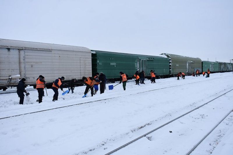 Қазақстан көлемінде 13,5 мың шақырым теміржол төсемі қардан аршып алынды