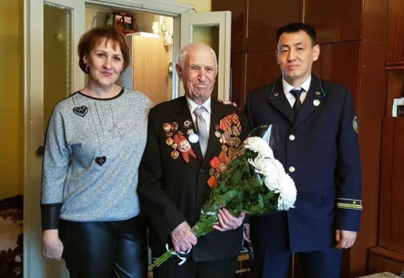 Ветеран войны Виктор Малыгин. Он дошел до Берлина