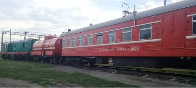 Огнеборцев Костанайского региона проверили на готовность к тушению пожаров на станции Кушмурун